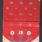 Vintage Season's Greetings Raised Candles Snowflakes Christmas Holiday Matchbook