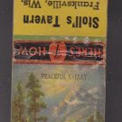 Vintage Stoll's Tavern Franksville Wisconsin Peaceful Valley Design Matchbook