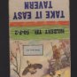 Vintage Take It Easy Tavern Picture "On The Rise" Hunter Ducks Dog Matchbook