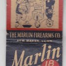 Vintage The Marlin Firearms Co. Company Double Edge Blades Ad Matchbook cover