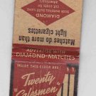 Vintage Twenty "Salesman" Diamond Matches Match Genral Sales Chicago Matchbook