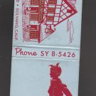 Vtg Bit O' Denmark Solvang California Phone SY8-5426 Graphic Designs Matchbook