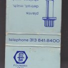 Vtg Federal Screw Works Plant Design Michigan Detroit Chelsea Romulus Matchbook