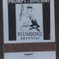 Vtg Harold E Senft Senft's Plumbing & Heating Plumber Character Design Matchbook