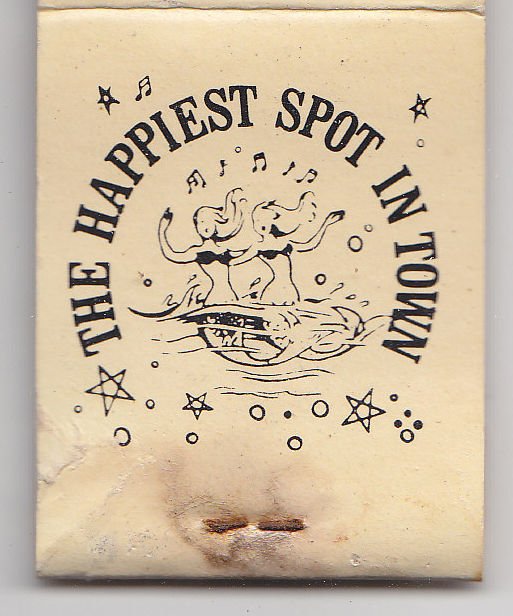 Vtg The Happiest Spot In Town Veteran's Bar Pardeeville Wisconsin Matchbook