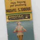 Vintage Retro Pinup Pin-up Girl Nurse 'Doctor's Orders' Racine Bowling Matchbook