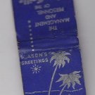 Vtg RARE Ace Grille Seasons Greetings Christmas North Star 3 Wise Men Matchbook
