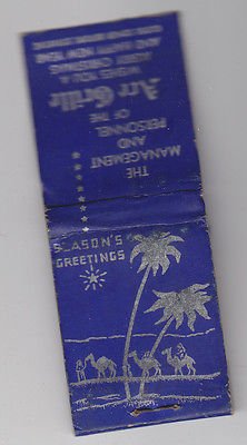 Vtg RARE Ace Grille Seasons Greetings Christmas North Star 3 Wise Men Matchbook