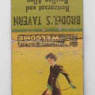 Vintage Pinup Pin-up Girl Walking Dog Brodel's Tavern Union Bar Racine Matchbook