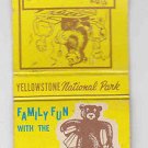 Vintage Yellowstone National Park Company Family Fun Bear Cartoon Matchbook