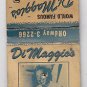 Vintage Joe DiMaggio DiMagio's Restaurant San Francisco Yankees CA Matchbook