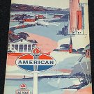 Vintage 1965 American Oil Co. Ohio State Highway Road Transportation Map