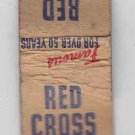 Vintage Red Cross Cough Drops 5 cents Ten-Strike Slim Matchbook Matches cover