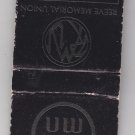 Vtg Retro University of Wisconsin OshKosh Reeve Memorial Union Matchbook