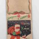 Vintage Santa Claus Christmas Xmas New Year Season's Greetings Holiday Matchbook