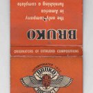 Vintage Retro Bruko Products Bruce Products Michigan metal working Matchbook