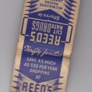 Vintage Rare Reed's Drugs Milwaukee Green Bay Janesville Wisconsin Matchbook