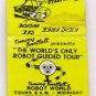 Vtg Tommy Bartlett Robot World Wisconsin Dells Matchbook Matches Match Cover
