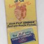 Vintage Retro F&F Cough Lozenges Adds Pleasure to Smoking Matchbook Matchcover