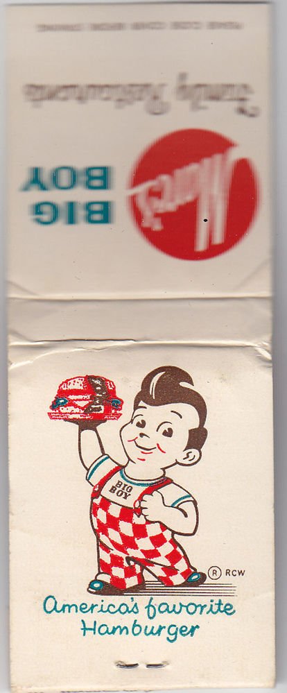 Vintage Retro Marc's Big Boy Wisconsin Restaurant Colorful Matchbook Cover