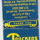 Vintage Truckers World Truck Stop NATSO Indiana Kentucky Illinois Matchbook