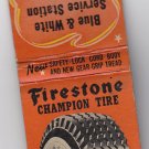 Retro Firestone Champion Tire Blue & White Station Mineral Point Matchbook