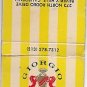 Retro 80's Giorgio Beverly Hills Yellow Striped Raised Emblem Matchbook Cover