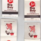 Vtg Retro Lot of Four (4) Marc's Big Boy Restaurant Take or Dine Matchbook Cover