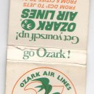 Vtg 1975 Ozark Air Lines Airlines Silver Anniversary 1950-1975 Matchbook Cover