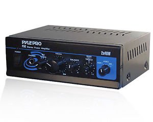 Pyle PTA2 2 Channel Power Amplifier PYLE PRO PTA2 Mini 2x40W 2 x 40 Watt Stereo