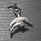 Sterling Silver Dolphin Dolphins Pendant Jumping Leaping Mother Baby