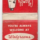Vtg Walgreens & Walgreen Agency Drug Stores Chambly Milk Bath Ad Matchbook Cover