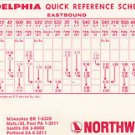 Vtg Northwest Orient Airlines Philadelphia Quick Reference Schedule
