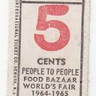 Vtg People To People Food Bazaar NY World's Fair Admission Tickets x3 1964 1965