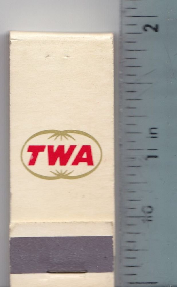 Vtg TWA Trans World Airlines Mini Front Strike Matchbook Matches Match Cover