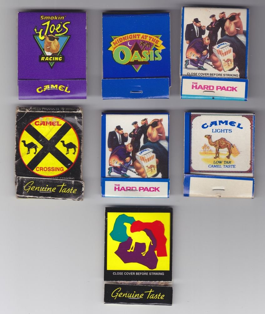 Camel Tobacco Cigarette Unique Mixed Matchbox Matchboxes Matchbook Cover Vtg Lot