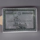 Vtg Colombia Colombian Loteriade Risaralda Steel Metal Matchbox Matchbook Rare