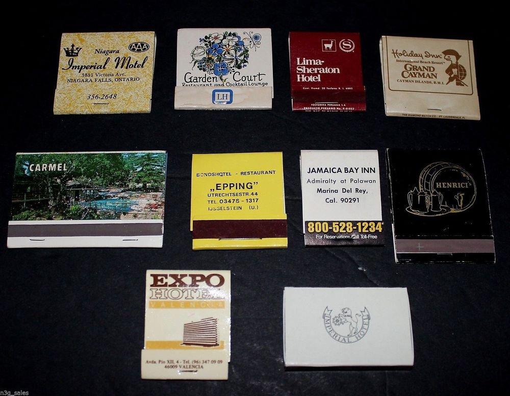 Vtg Foreign Overseas Unique Hotel Motel Resort Mixed Matchbook Matches Lot