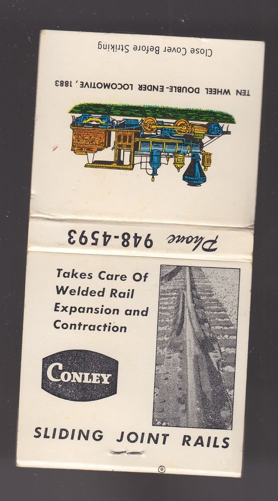 Conley Frog & Switch Manganese Expansion Sliding Joint Rails Locomotive Match