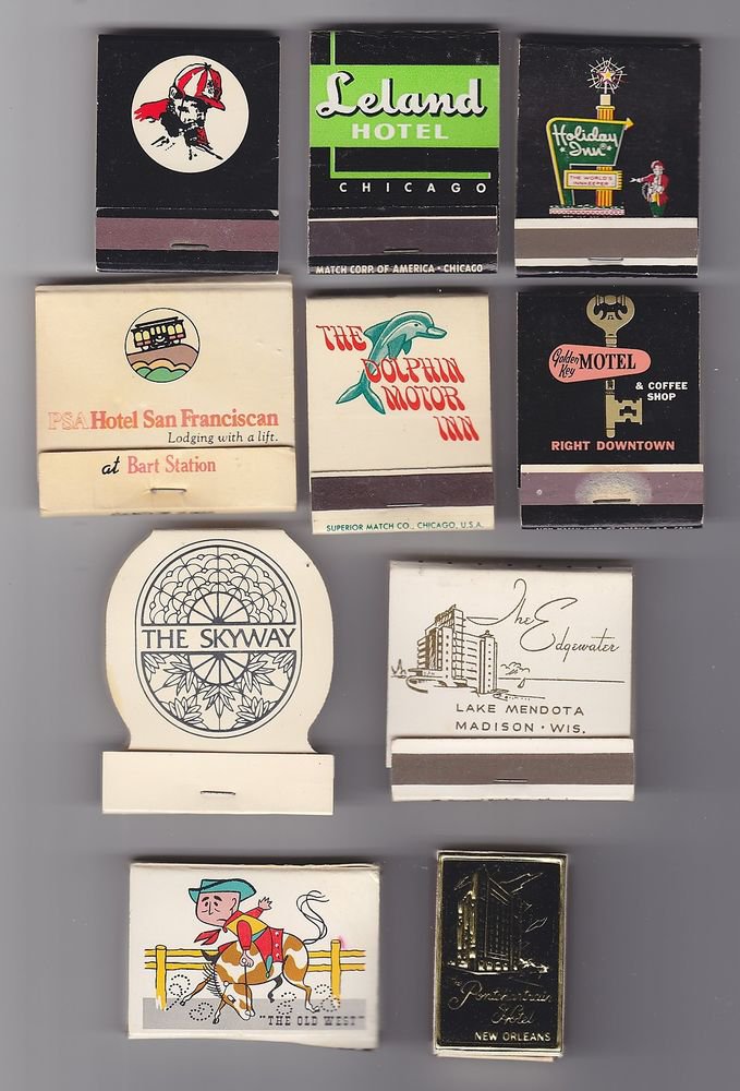 Skyway Dolphin Trolley Scenic Graphic Hotel Mixed Matchbook Matchbox Matches Lot