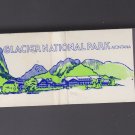 Glacier National Park Montana Scenic Graphic Color Matchbook Matches Cover VG+