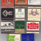 Hotel Motel Club Chicago Scenic Retro Vtg Mixed Matchbook Matches Cover Lot #11
