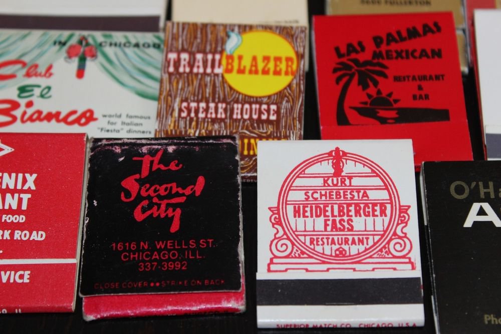 Lot 100 Chicago Chicagoland IL Chi-Town Cook County Matchbooks Matches Covers #6