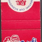 Vtg Frischs Big Boy Liberty Bell Matchbook Match Cover Red White & Blue Unstruck