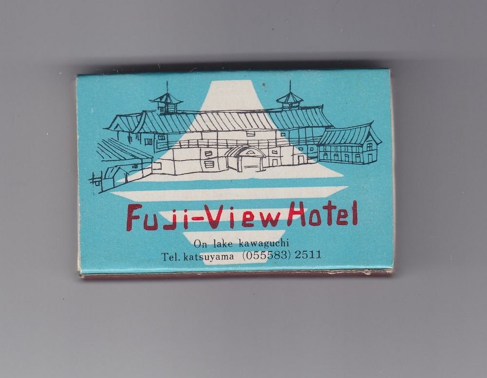 Fuji-View Fuji View Hotel Lake Kawaguchi Fujiya Japan Matchbook Matchbox Matches