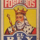 Vtg Fosforos El Rey Pielroja Cigarrillos Matchbox Match Box Indian Head Chief