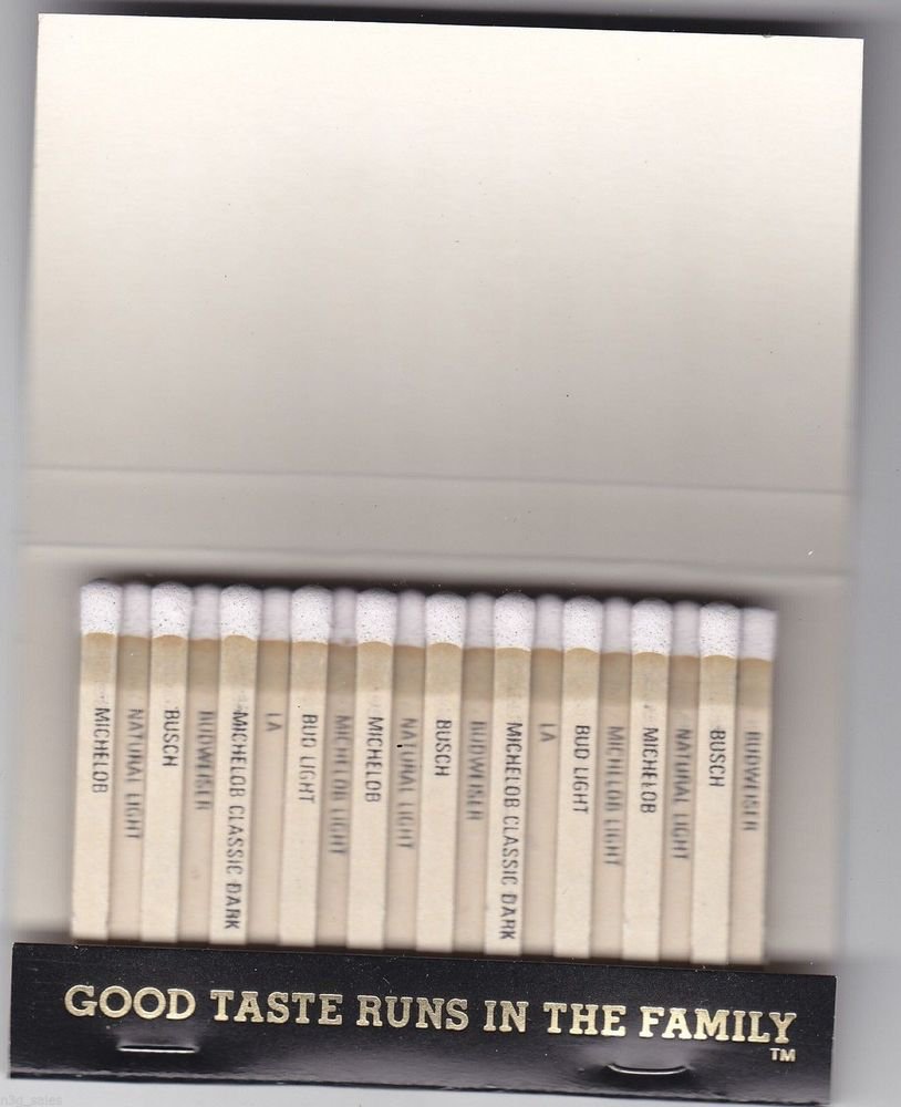 Anheuser Busch Inc Feature Matchbook Good Taste Runs In The Family Unstruck