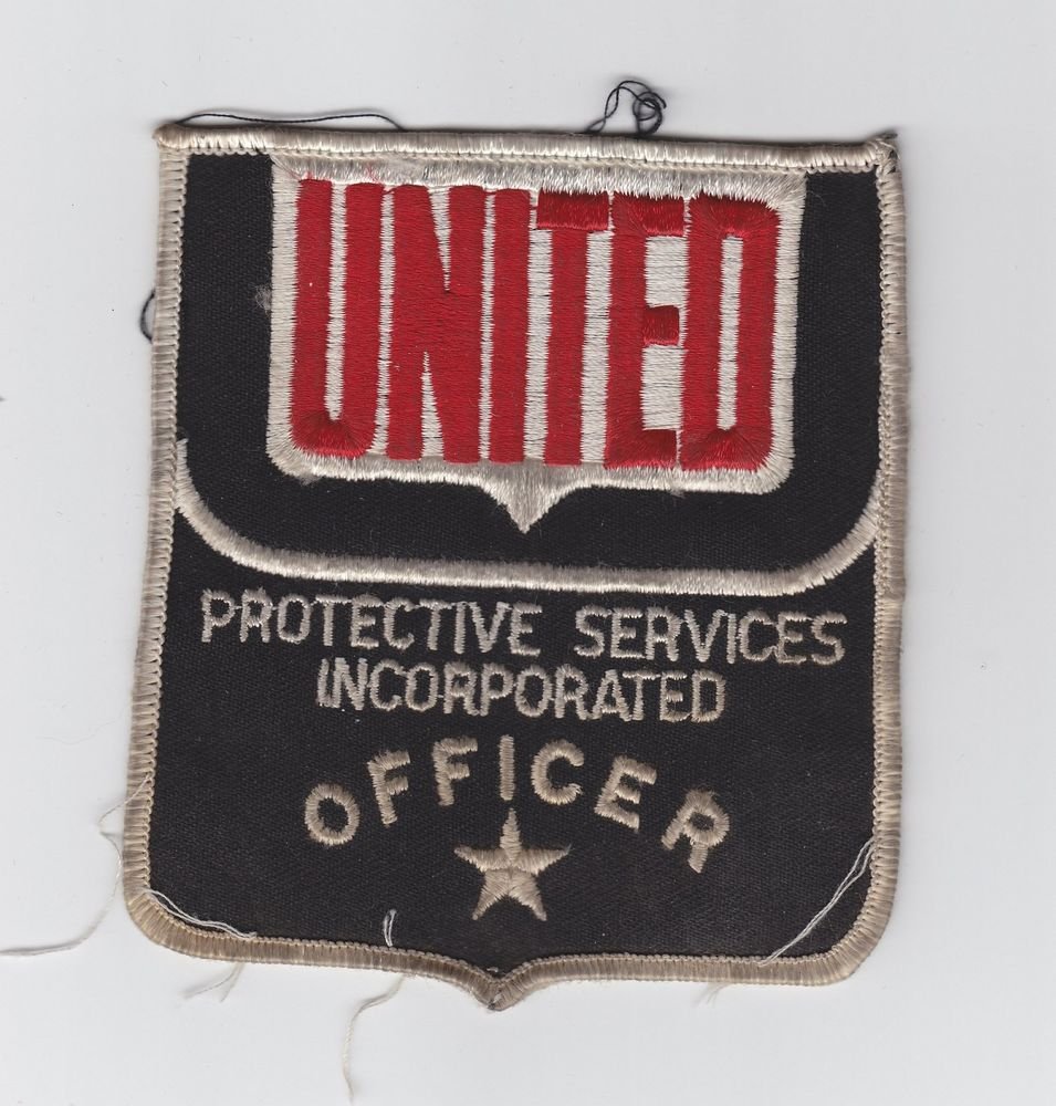 Vtg United Protective Services Incorporated Officer Patch Badge Star Emblem