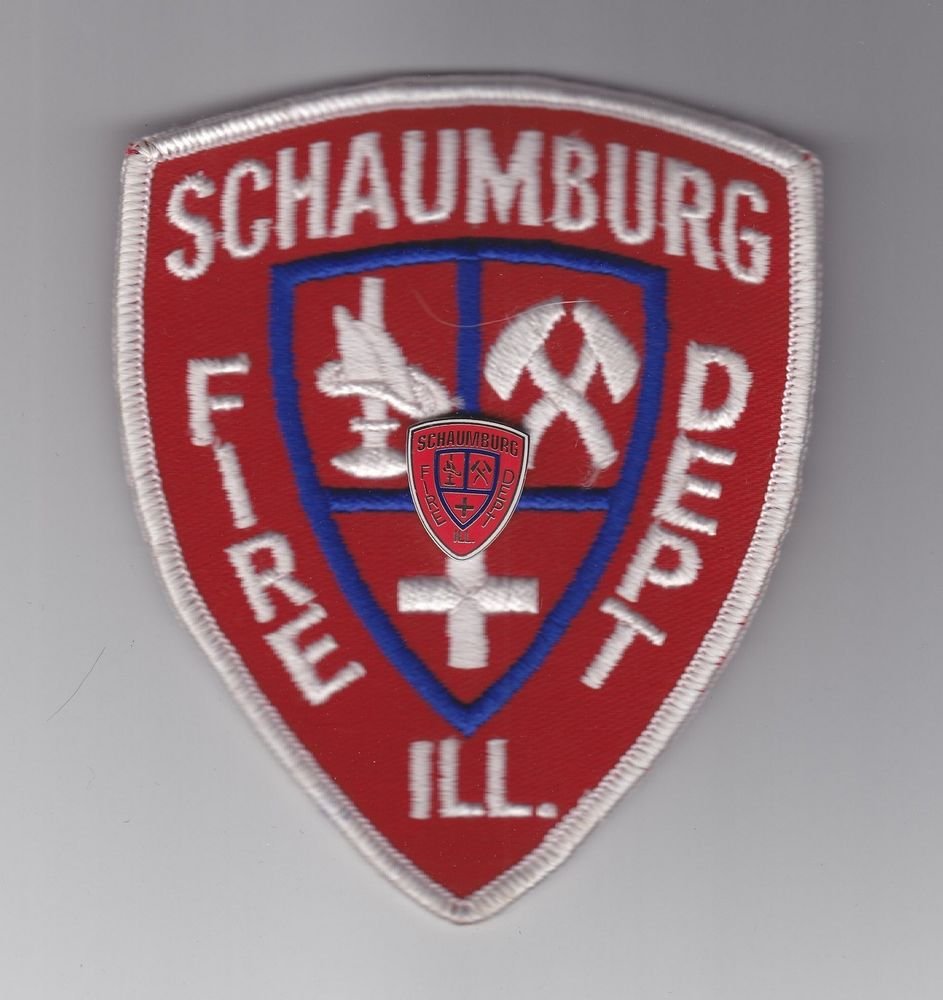 Schaumburg Illinois Cook County Chicagoland Fire Department Patch Badge & Pin