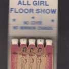 Vtg Burlesk Back Stage Chicago Burlesque Feature Matchbook Matches Match Cover 4